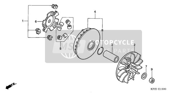 Honda SES150 2004 Drive Face for a 2004 Honda SES150